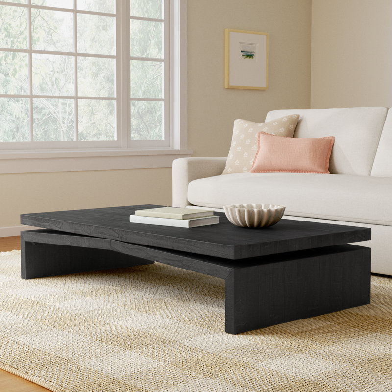 Henn Coffee Table, Aged Black Pine