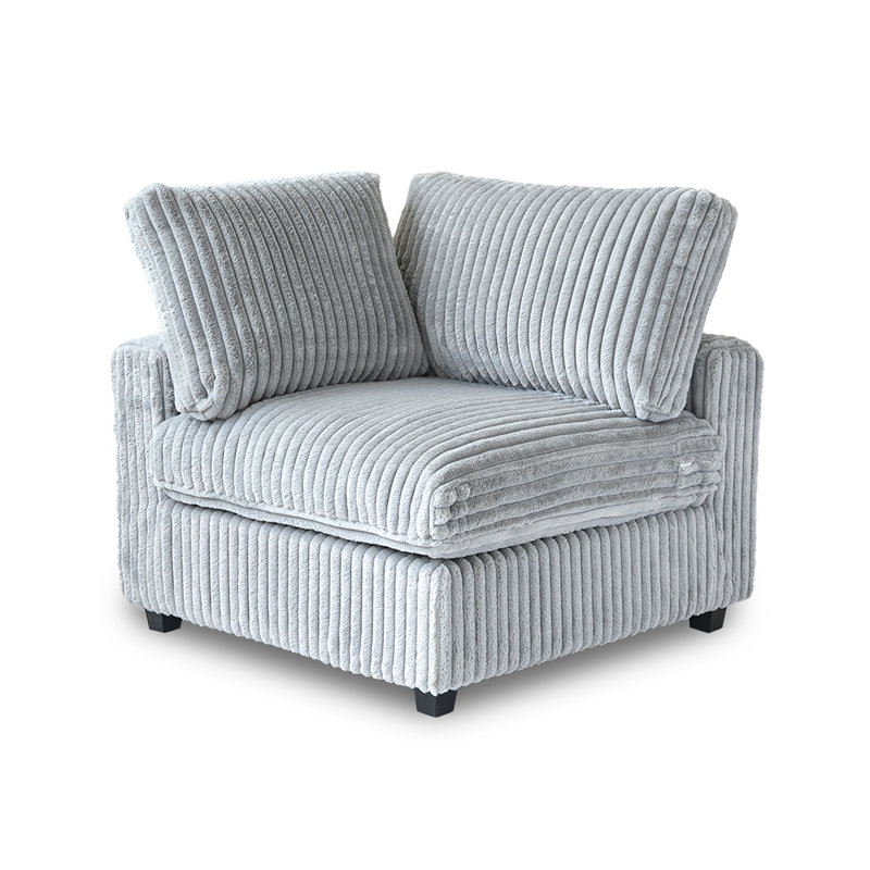 Fauteuil d'angle, Gris clair