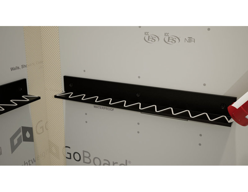 24 po × 24 po × 4 po L'ensemble de banc de douche en coin flottant Original avec support GoBoard® par Original Granite