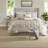 Luxurious 7-piece Tufted Bedding Set, Polyester King Size, Taupe Elegance For Bedroom