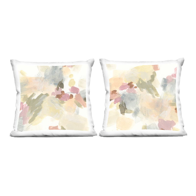 Stupell Industries Restless Abstract Splotches Design by June Erica Vess  Throw Pillow (Set of 2)