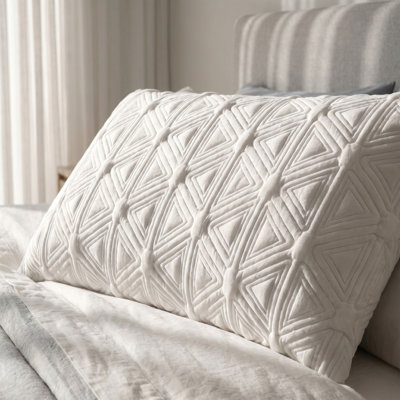 Shredded Memory Foam Queen Pillow Adjustable Loft Removable Polyester Cover White