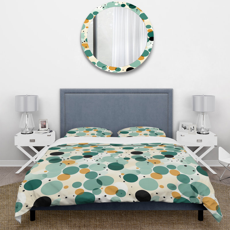 Literie à pois Zen Serenity, Housse de couette simple + 1 taie décorative stan