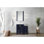 36 po Meuble-lavabo bleu marine avec armoire latérale, comptoir en céramique blanche, miroir mural de 22 po et grande surface de rangement équipée d'une grande surface de rangement, mécanisme de fermeture en douceur