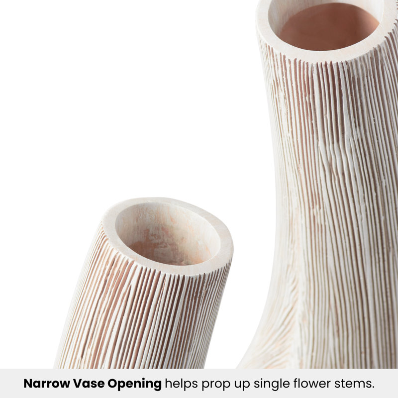 Vase Elara 12 po Elara, 12 inch U Shape, Blanc