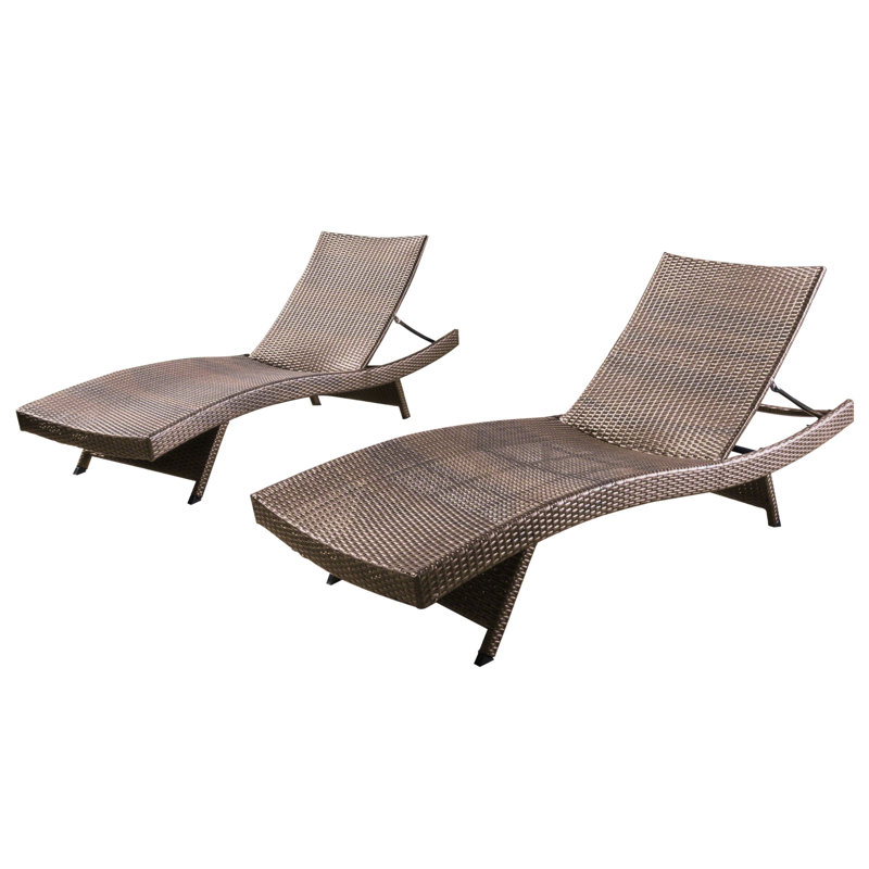 Chaise longue Pe de deux, structure en fer, en mélange, sans assemblage nécessaire, P 79,25 po x l 27,21 po H 15,29 po