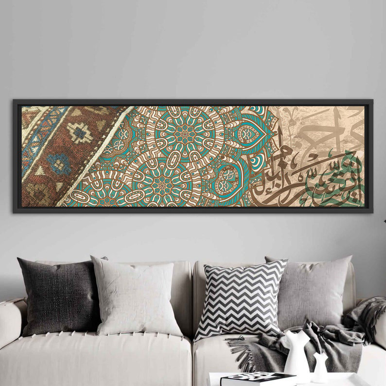 Print on Canvas, 20 cm H x 60 cm W, Black, Framed Print without Mat
