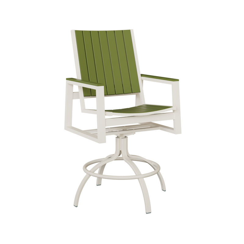 Chaise de bar pivotante Delainah, Vert kiwi