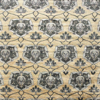 Tapis contemporain vert / brun