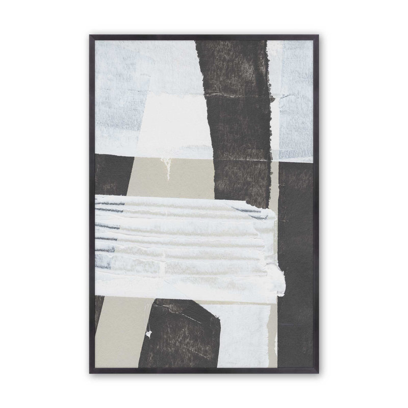 Fragments de contraste II, H 15,25 po x l 12,25 po, Encadrement ouvert, zinc vieilli