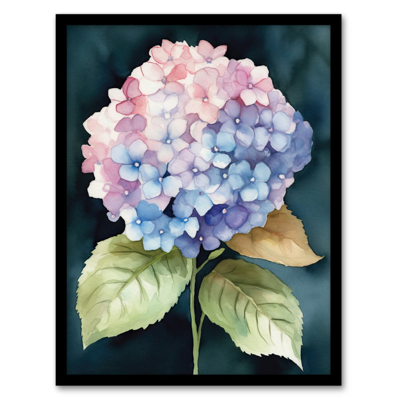 Akyla Trailing Lavender Lantana Bloom Nature 1 Piece Single Picture Frame Wall Art