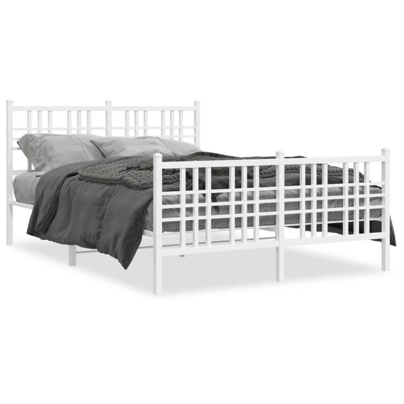 Lit en métal Klemme, Blanc, 57.5" x 77.2"