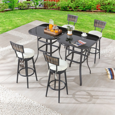 Southfield 4 - Person Wicker Patio Dining Set with Square Table