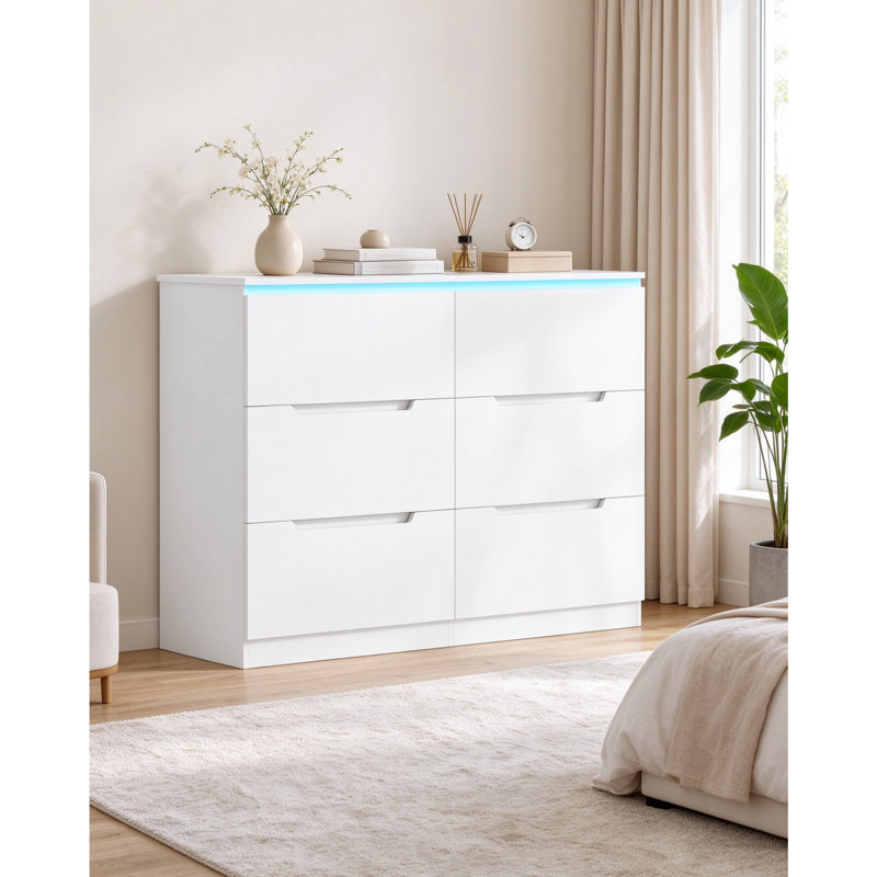 120 cm W Chest of 6 Drawers