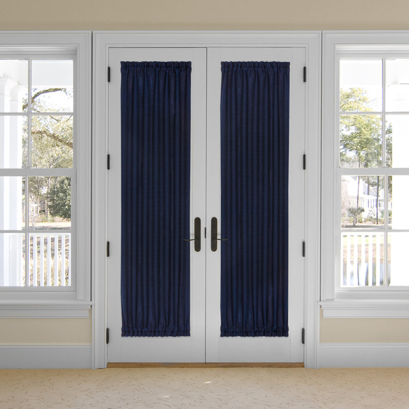 Panneau de rideau simple Lamesa, Bleu marine, L 25 po x L 72 po