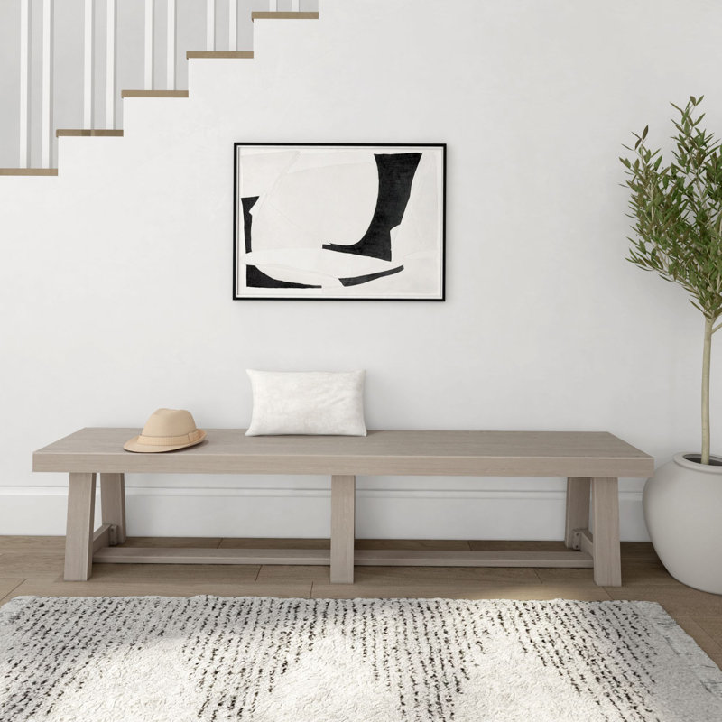 Banc en bois massif Tonyna, Coquillage