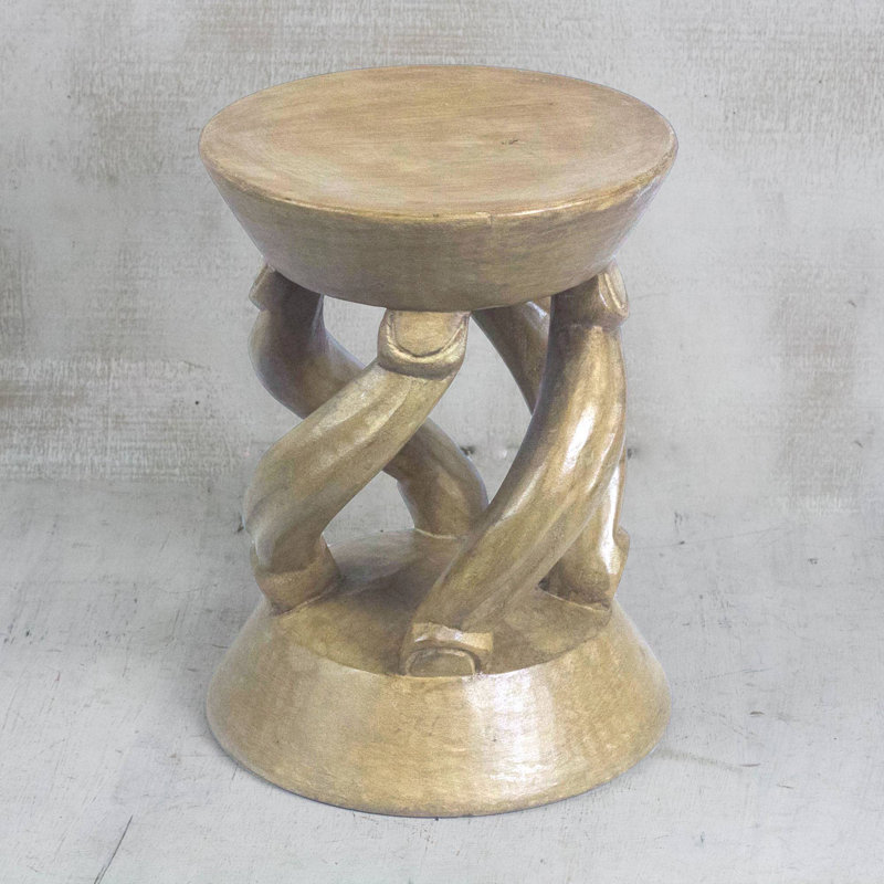 Tabouret décoratif en bois massif Minnis