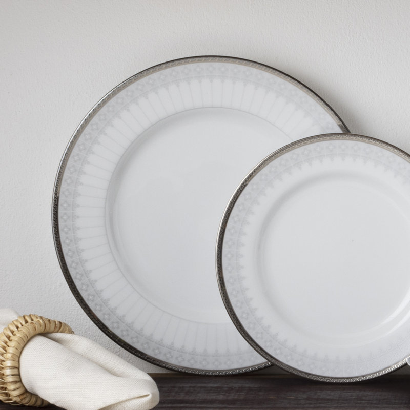 Noritake Silver Colonnade Salad Plates, 8-1/4"
