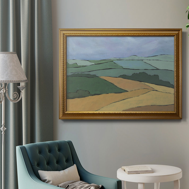 Topographie bloquée II - peinture sur toile encadrée, H 16 po x l 20 po