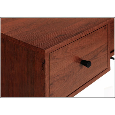 Élégant bureau d'ordinateur transitionnel avec tiroirs de rangement pour bureau personnel et ordinateur portable, design industriel moderne