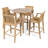 Round Teak Outdoor Bar Table , 36'' in. W in. D