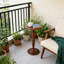 Table d'appoint en bois de pin massif, table de bout ronde haute de 25 pouces avec base à piédestal, table d'appoint peu encombrante pour le salon, la chambre à coucher et le vestibule, finition mate-1122149275