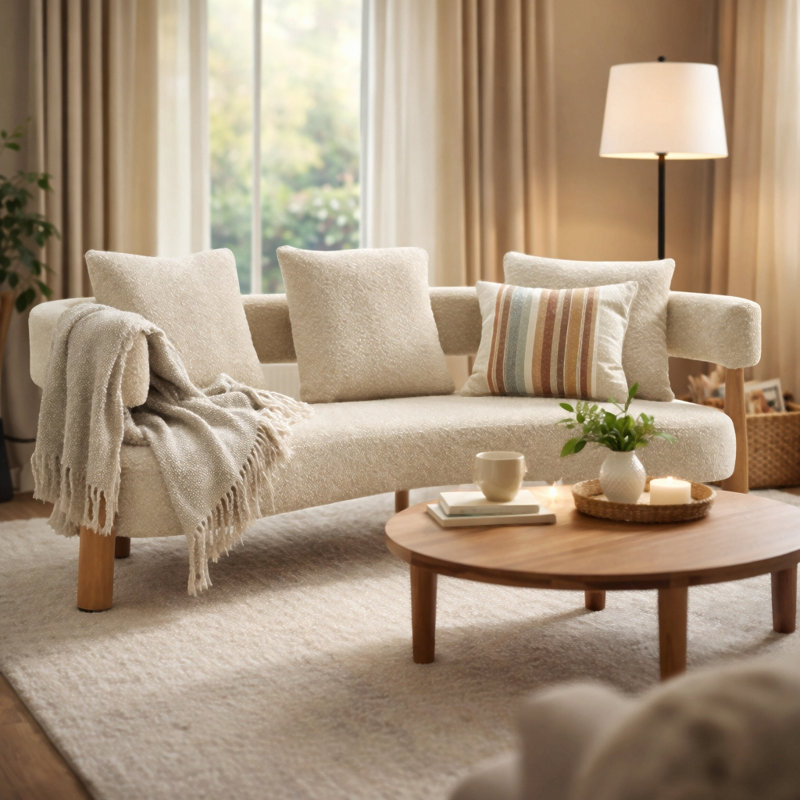 Luxe 76,5 po Canapé Curved