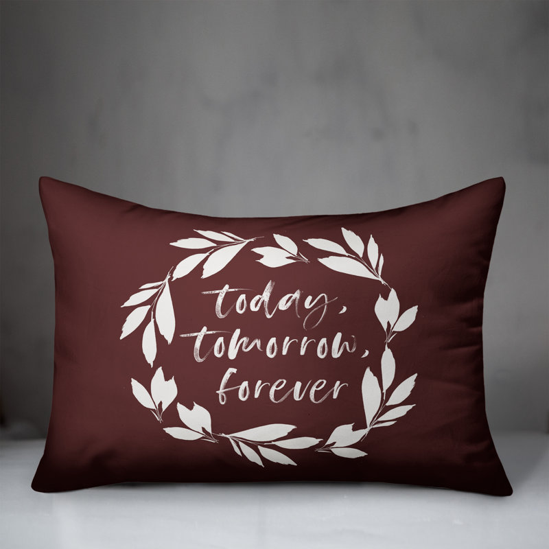Coussin décoratif intérieur / extérieur en polyester , Marron, H 18 po x l 25 po