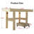 Foldable Workbench With Storage Drawer,Solid Wood Top
