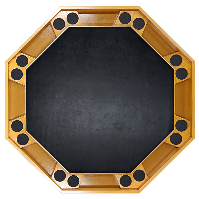 Table de poker Classic, L 57 po x P 57 po x H 29,5 po, Pacanier, Vinyle noir