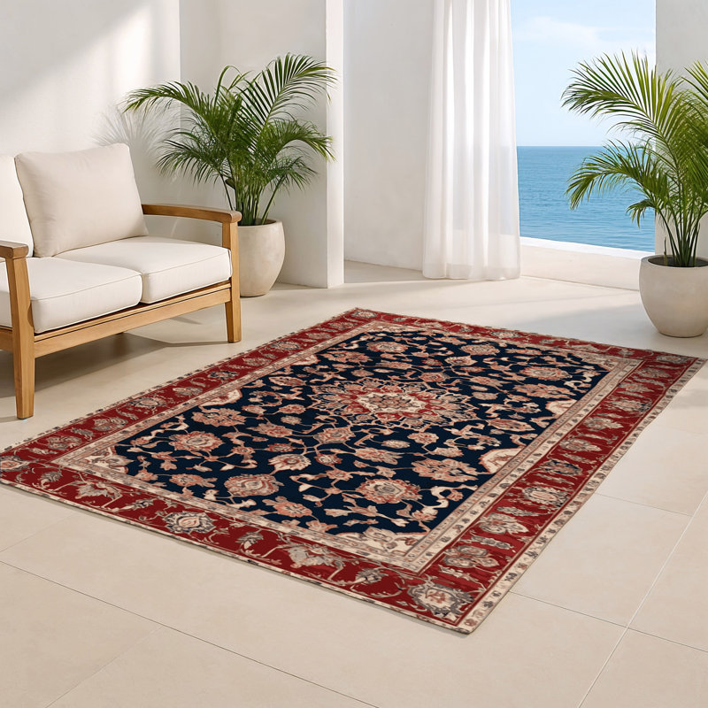 Tapis d'intérieur et d'extérieur brun Persian, Rectangulaire 8 pi x 10 pi