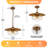 5-Light Leaf Chandelier With Seeded Glass Globes, Adjustable Height 14.57"-84.65", Antique Bronze Finish, UL/ETL Listed For Dining Room Kitchen Island