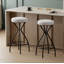 Ensemble de 2 tabourets de bar 29 po avec repose-pieds à imprimé floral 29 po