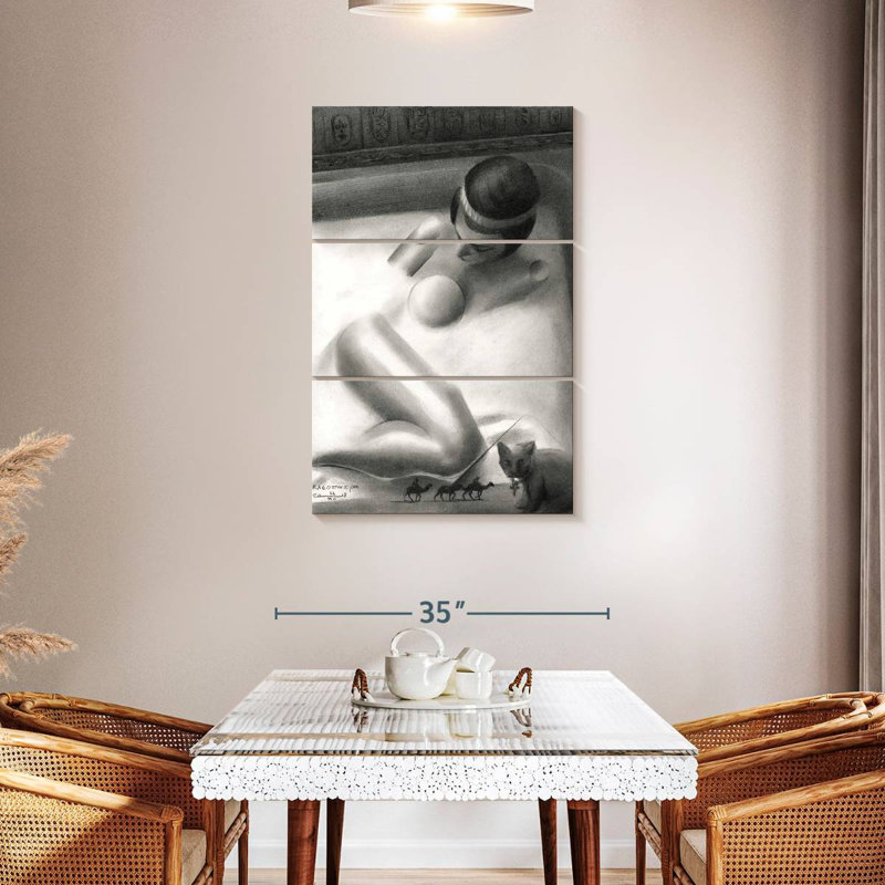 Leisha Bathing Cleopatra, 65" H x 42" W