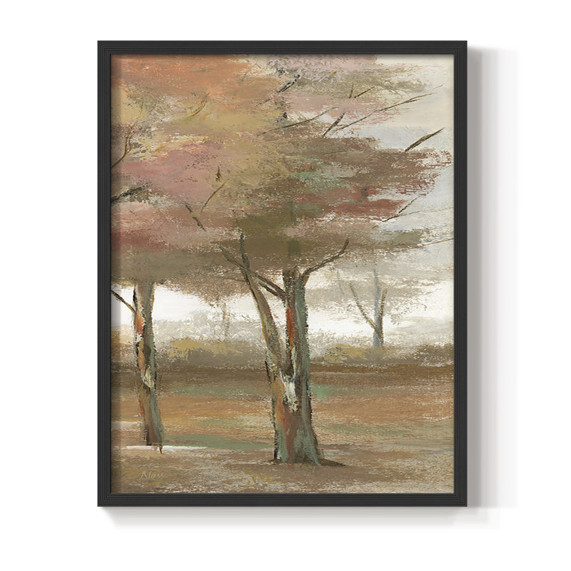 «Pastel Meadow I», reproduction encadrée - bois massif, Noir, H 14 po x l 11 po