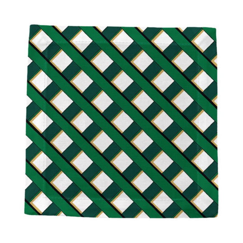 Cotton Blend Square Napkins, Green