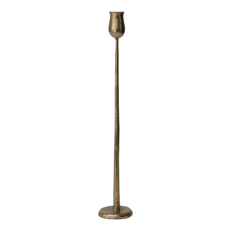 Bougeoir de table en métal Auric, H 15,25 po x l 2,5 po x P 2,5 po