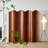 Mid-Century Brown Solid Wood Room Divider Screen