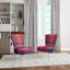 Chaise d'appoint rembourrée à motif Blue Tartan