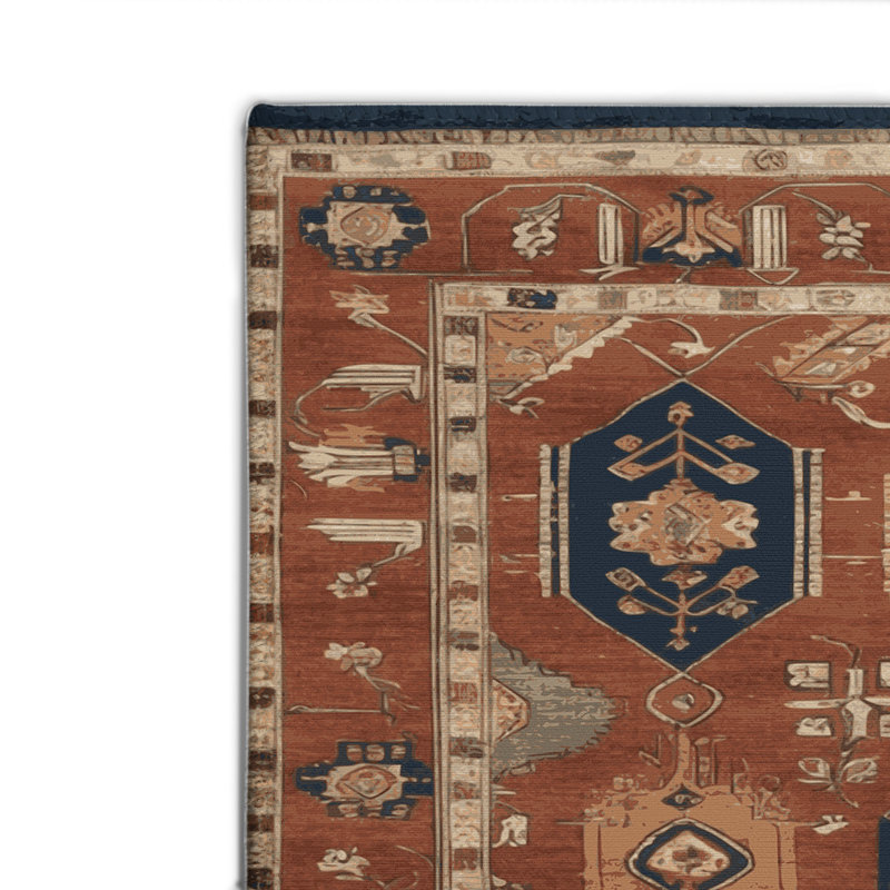 Persian Brown Indoor and Outdoor Area Rug, Rectangle 2' x 3'