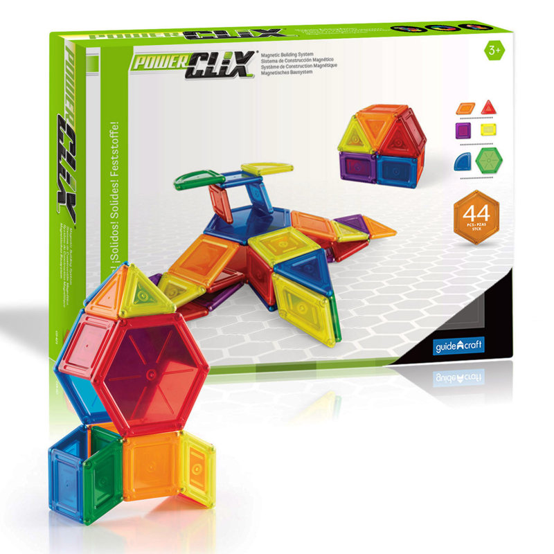 PowerClix Solids Magnetic Building Toy 44 Pieces