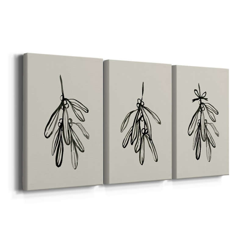 «Mistletoe S croquis I», toile tendue sur mesure - 3 pièces, H 12 po x l 24 po
