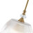 1-Light Ribbed Clear Glass Dome Chendelier