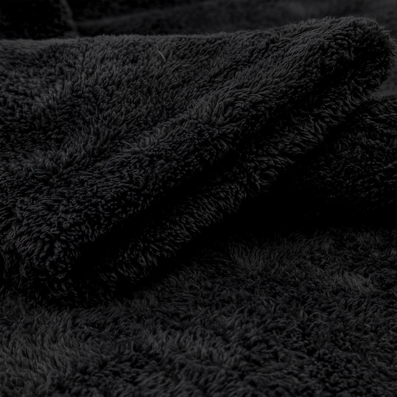 Navy Blue L/XL Fleece Bathrobe with Shawl Collar