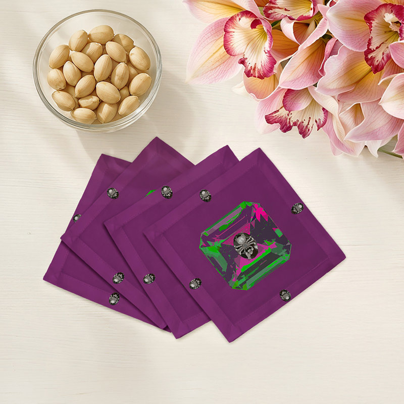 Square Napkins, Purple Rain