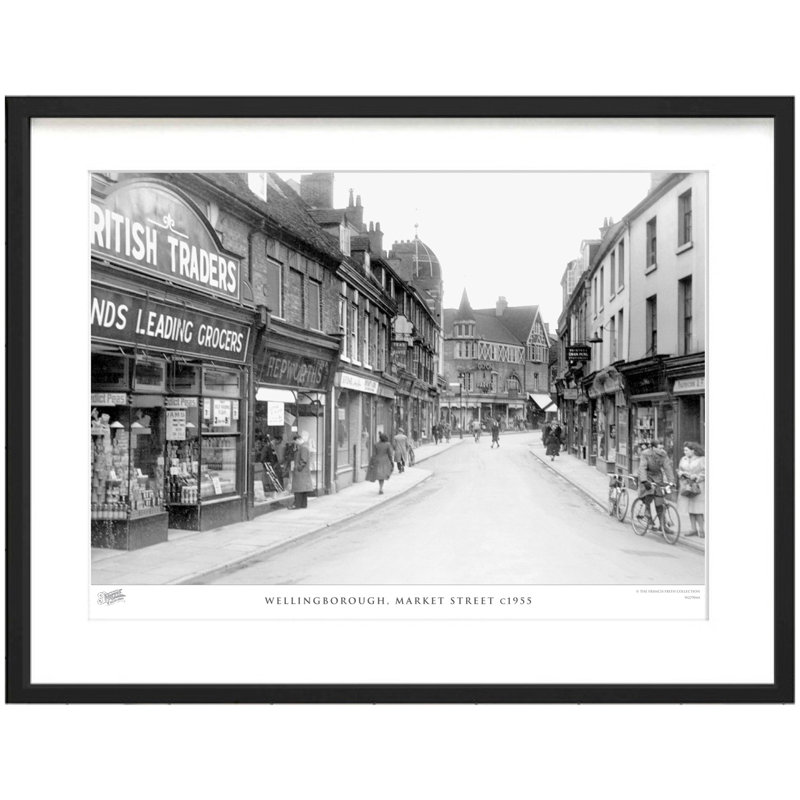 Wellingborough, Market Street C1955 - Single Picture Frame Print, 45cm H x 60cm W x 2.3cm D
