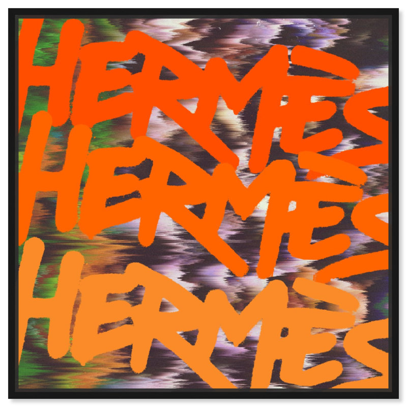New York Fashion Week One - Art textuel sur toile, H 20 po x l 20 po, Cadre noir