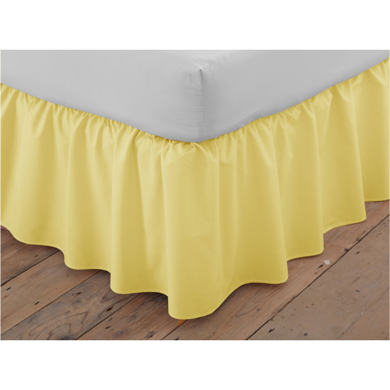 Margret Ruffled Bed Skirt, Single (3'), Lemon