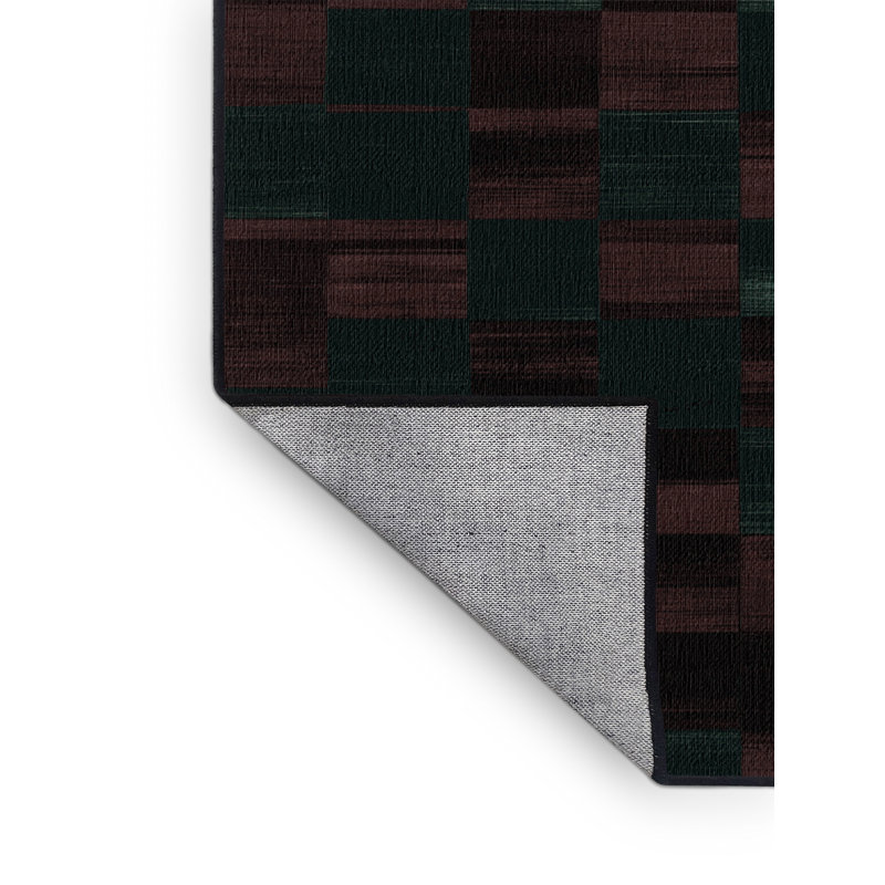 Tapis damier noir lavable à la machine, Carré 3 pi