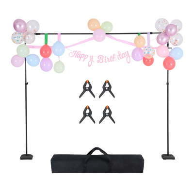 Backdrop Stand, 8.5 x 10 ft Adjustable Photo Backdrop Stand Kit, Portable Background Backdrop Stand with 7 Crossbars, Heavy-Duty Projector Screen Stand, Photo Video Studio & Party